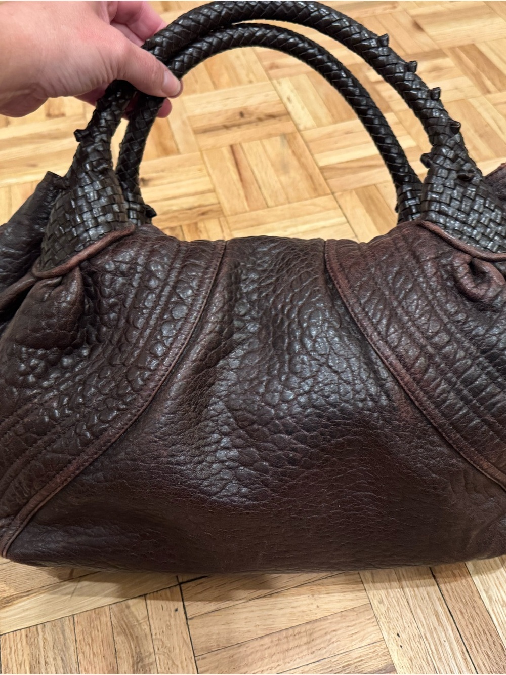 Classic 100% authentic large vintage Leather Fendi Spy bag - Picture 4 of 12